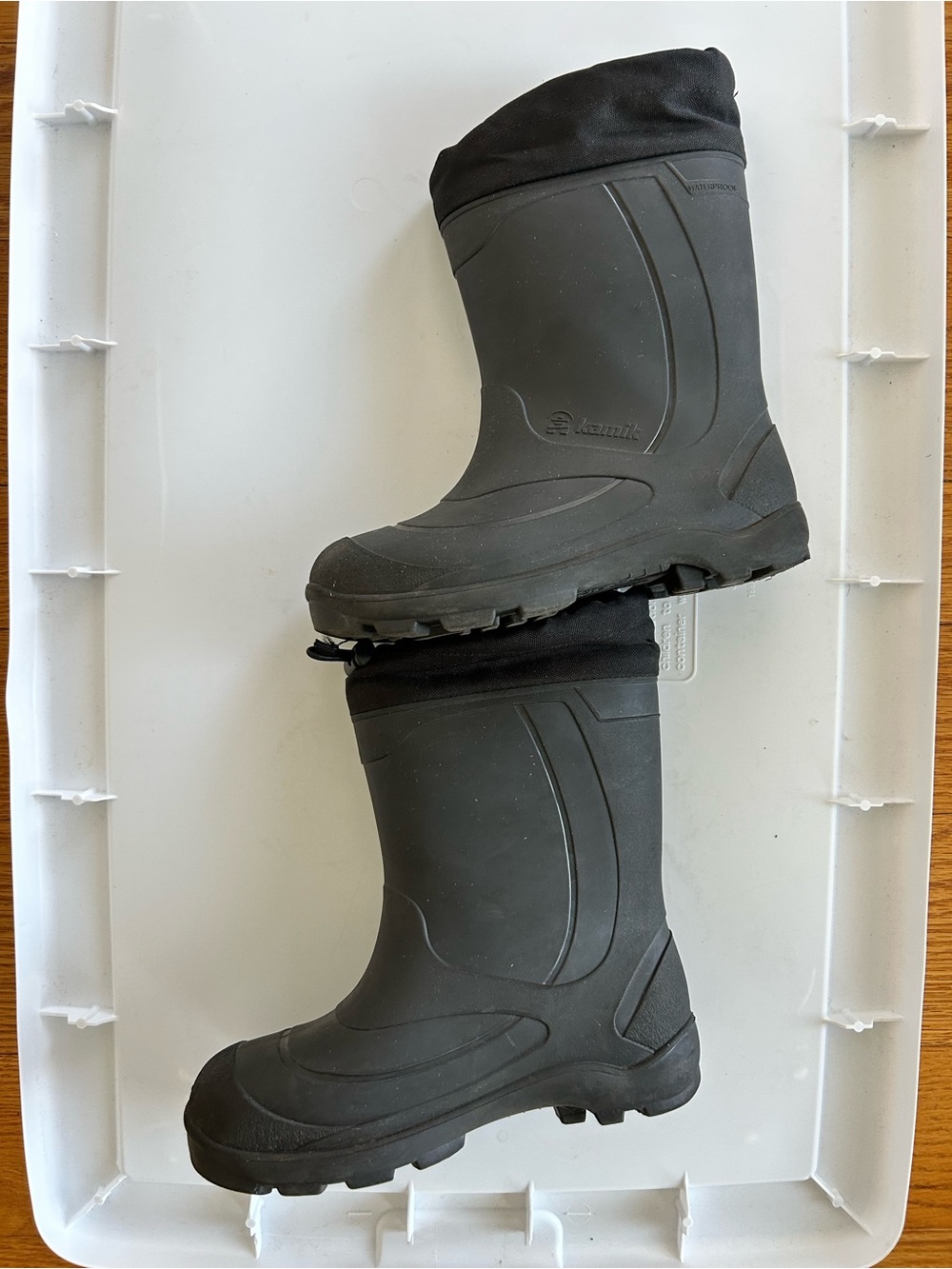 Kamik Kids Snobuster Waterproof Winter Snow Boots - Black - Size 3 Childrens